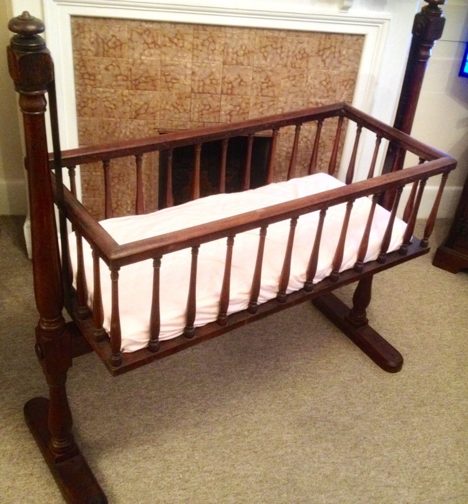 antique rocking crib